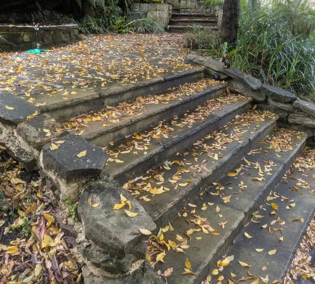 St Ives · sandstone steps stripped & sealed before